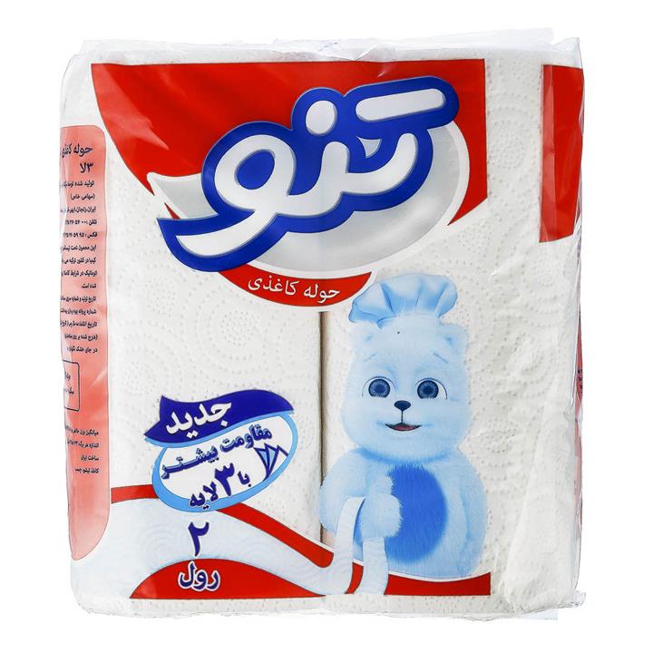 دستمال کاغذی حوله ای سه لایه 2 رول تنو Teno Paper Towel Tissue Pack Of 2